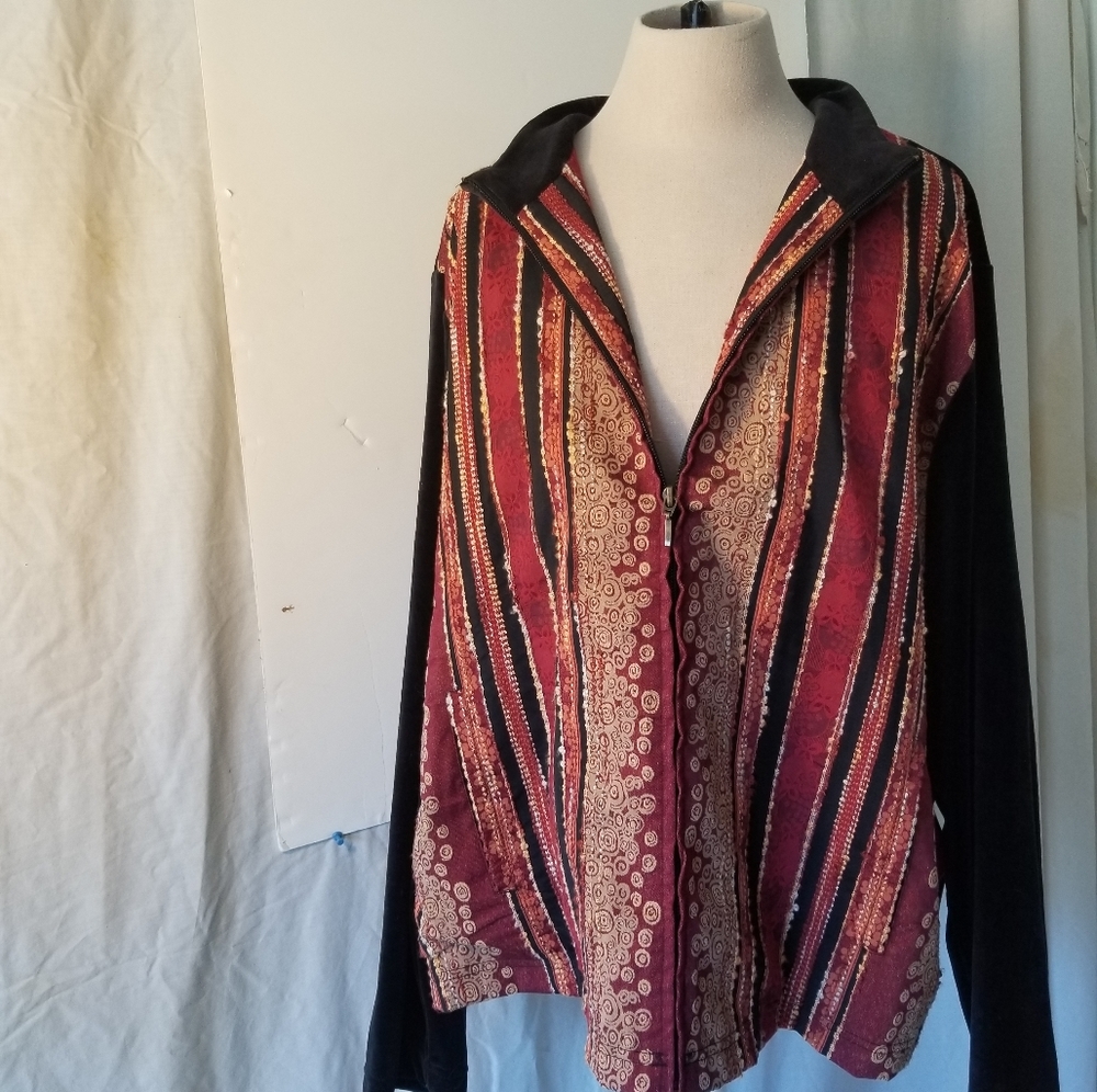 Coldwater Creek Quilted Womens Zip Up Jacket